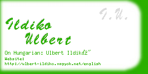 ildiko ulbert business card